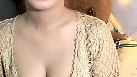 In this casual scene, the horny guys can't stop staring at those big tits on display