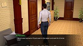 Nursing back to pleasure in anime hentai game.