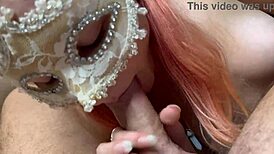 Virgin teen gives deep blowjob to pizza deliveryman