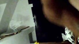 Thick little white girl and ray create a playful mess together in the kitchen