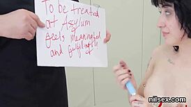 This kinky cutie got dragged to ass asylum for brutal therapy