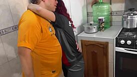 Husband blindfolds wife for friend's cheating fuck, all for cash!