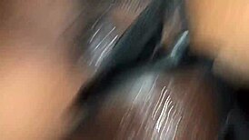 lesbian strap on fucks ass with cumshot in homemade series