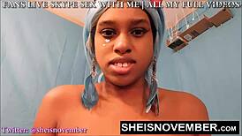 Large Black Slutty Tits Dangle With Huge Nipples