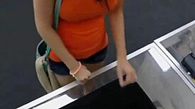 busty nerd gets fucked for student loan in horny group reality