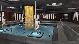 fallout 4 multi pole dance in sexy anime style