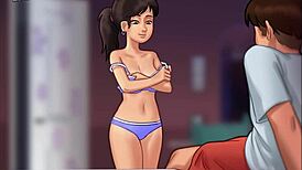 in summertime saga 213, a milf character gets involved in cartoon adventures