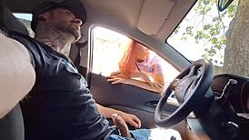 Masturbation Risky for Hot Girl Watching Me at Bus Stop