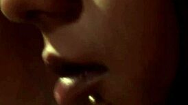 Sexy Brunette Feels Passion By The Fire