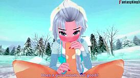 Watch Elsa from Frozen sucking and fucking in this fantasy hentai?