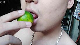 licking masturbation with asian chinese