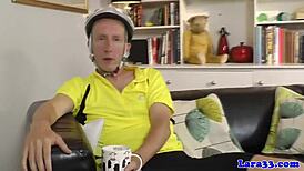 British Mature Woman Picks Up Cyclist For Ride