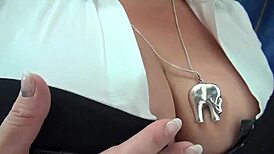 German woman dances and gets tit fucked in night club