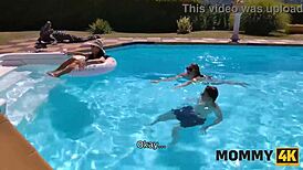 Mommy's Big Tits Shaved Pussy Outdoor Fuck