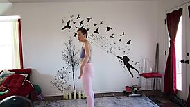 yoga lesson 371 with cute mature milf guiding moves