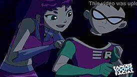 Watch starfire and robin in doggystyle!