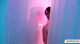 tattiana swingers shower suck with group blowjob and fat chubby tits