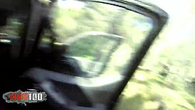 Wow, this hot Latina MILF pees on cock outdoors! Hardcore banging is unreal! 😍