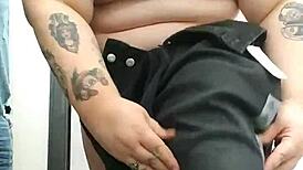chubby bbw undressing in public changing room