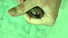 Twink jerks off in shower, part 2, cute and exotic