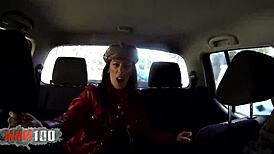 Wow, this hot Latina MILF pees on cock outdoors! Hardcore banging is unreal! 😍