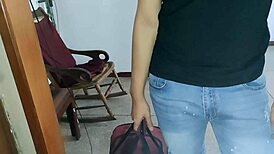 stepdaughter drilled hard in room after trip