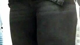 chubby bbw undressing in public changing room