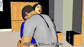 Devar Gives Bhabhi Intense Cartoon Fucking In 3D