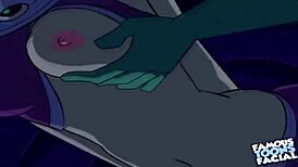 Watch starfire and robin in doggystyle!