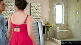 Valentina Nappi and Cherie Deville Get Wild in Shower Massage