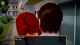 my new family 308 with teen 18+ amateurs in cartoon redhead style