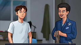 Summertime saga unfolds in erotic cartoon adventure.