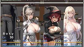 Big-Breasted Adventurer Forms Cuckold Harem with Three Virgin Girls in RPG Part 1