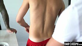 Stepdad and stepson dive into raw orgy with intense gay action.