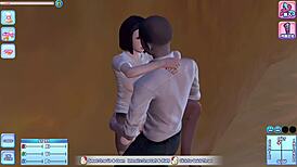 i play more sexy beach resort gameplay, using vibrator on anime girl for blowjob and anal cumshot.