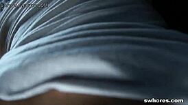 The european prostitute moans in the car, her tight pussy enjoying every moment for 40 euros