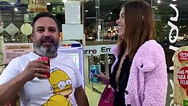 Petite Morena Fucks In Car