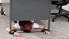 skinny alice green in reality roleplay scene with redhead