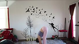 yoga lesson 371 with cute mature milf guiding moves