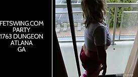 Hot Blonde Sucking Dick In Swingers Foursome