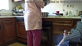 Unbelievable! Indian Bhabhi Gulps My Cumshot After Flashing My Massive Dick in Kitchen!