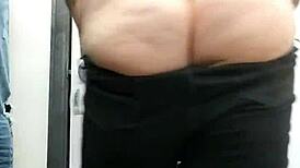 chubby bbw undressing in public changing room