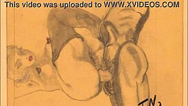 i love these vintage erotic drawings, theyre so antique and retro.