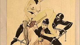 i love these vintage erotic drawings, theyre so antique and retro.