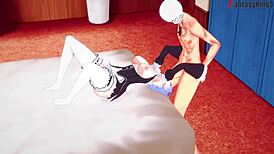 Rem From Re Zero Fucks Big-Boobed Maid In Fantasy POV!