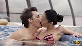 Watch this skinny pornstar strip and get drilled hard!