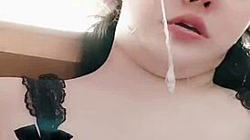 Extreme deepthroat goddess chokes and gags with spit dripping everywhere. Is this too rough?