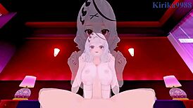 Sakamata Chloe and Takane Lui in Intense POV Hentai