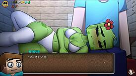 Creeper pige og piglette giver deepthroat i Hornycraft ep 24 😜