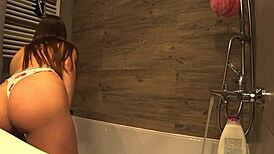 Young Wife Cheats with Husband's Best Friend in Bathroom Anal Session